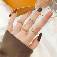 Thumbnail for Chic CZ Inlaid Adjustable Hollowed-out Heart Ring - ArtGalleryZen