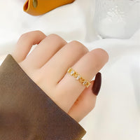 Thumbnail for Chic CZ Inlaid Adjustable Hollowed-out Heart Ring - ArtGalleryZen