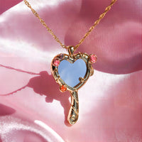 Thumbnail for Chic CZ Inlaid Barbie Magic Mirror Necklace - ArtGalleryZen