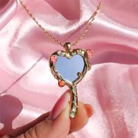 Thumbnail for Chic CZ Inlaid Barbie Magic Mirror Necklace - ArtGalleryZen