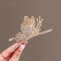 Thumbnail for Chic CZ Inlaid Butterfly Chignon Claw Clip Hair Clip - ArtGalleryZen