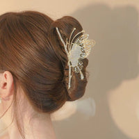 Thumbnail for Chic CZ Inlaid Butterfly Chignon Claw Clip Hair Clip - ArtGalleryZen