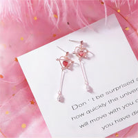Thumbnail for Chic CZ Inlaid Crystal Heart Dangle Earrings - ArtGalleryZen