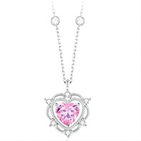 Thumbnail for Chic CZ Inlaid Crystal Heart Necklace - ArtGalleryZen
