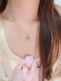 Thumbnail for Chic CZ Inlaid Crystal Heart Necklace - ArtGalleryZen