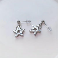 Thumbnail for Chic CZ Inlaid Dangle Star Earrings - ArtGalleryZen