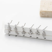 Thumbnail for Chic CZ Inlaid Dangling Crown Floral Stainless Steel Nose Piercing Nose Stud - ArtGalleryZen