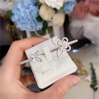 Thumbnail for Chic CZ Inlaid Duo Butterfly Bangle Bracelet - ArtGalleryZen