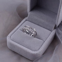 Thumbnail for Chic CZ Inlaid Duo Butterfly Ring - ArtGalleryZen