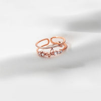 Thumbnail for Chic CZ Inlaid Duo Butterfly Ring - ArtGalleryZen