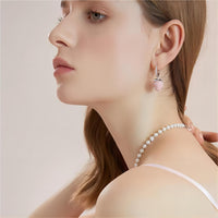 Thumbnail for Chic CZ Inlaid Enamel Pink Strawberry Huggie Hoop Earrings - ArtGalleryZen