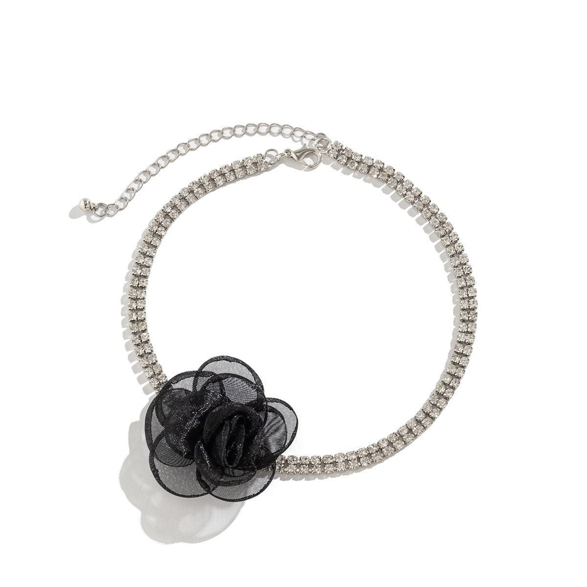 Chic Satin Flower Ribbon Collar Choker – ArtGalleryZen