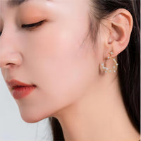 Thumbnail for Chic CZ Inlaid Moon Phase Star Dangle Stud Earrings Set - ArtGalleryZen