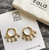 Thumbnail for Chic CZ Inlaid Moon Phase Star Tassel Earrings - ArtGalleryZen