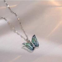 Thumbnail for Chic CZ Inlaid Murano Butterfly Necklace - ArtGalleryZen