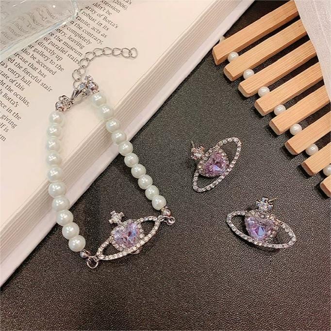 Chic Elegant Necklace Earring Bracelet Jewelry Set For Women – Shopaholics
