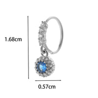 Thumbnail for Chic CZ Inlaid Titanium Steel Flower Heart Nose Piercing Nose Stud Nose Hoop - ArtGalleryZen