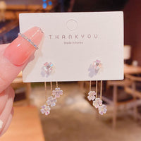 Thumbnail for Chic CZ Inlaid Transformable Floral Dangle Stud Earrings - ArtGalleryZen