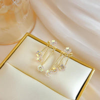 Thumbnail for Chic CZ Inlaid Transformable Floral Dangle Stud Earrings - ArtGalleryZen