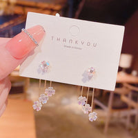 Thumbnail for Chic CZ Inlaid Transformable Floral Dangle Stud Earrings - ArtGalleryZen