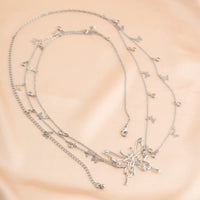 Thumbnail for Chic Dainty Layered Butterfly Crystal Tassel Belly Chain