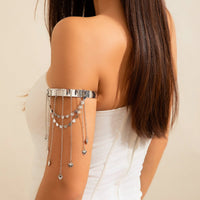 Thumbnail for Chic Dainty Layered Round Heart Sequin Tassel Arm Cuff