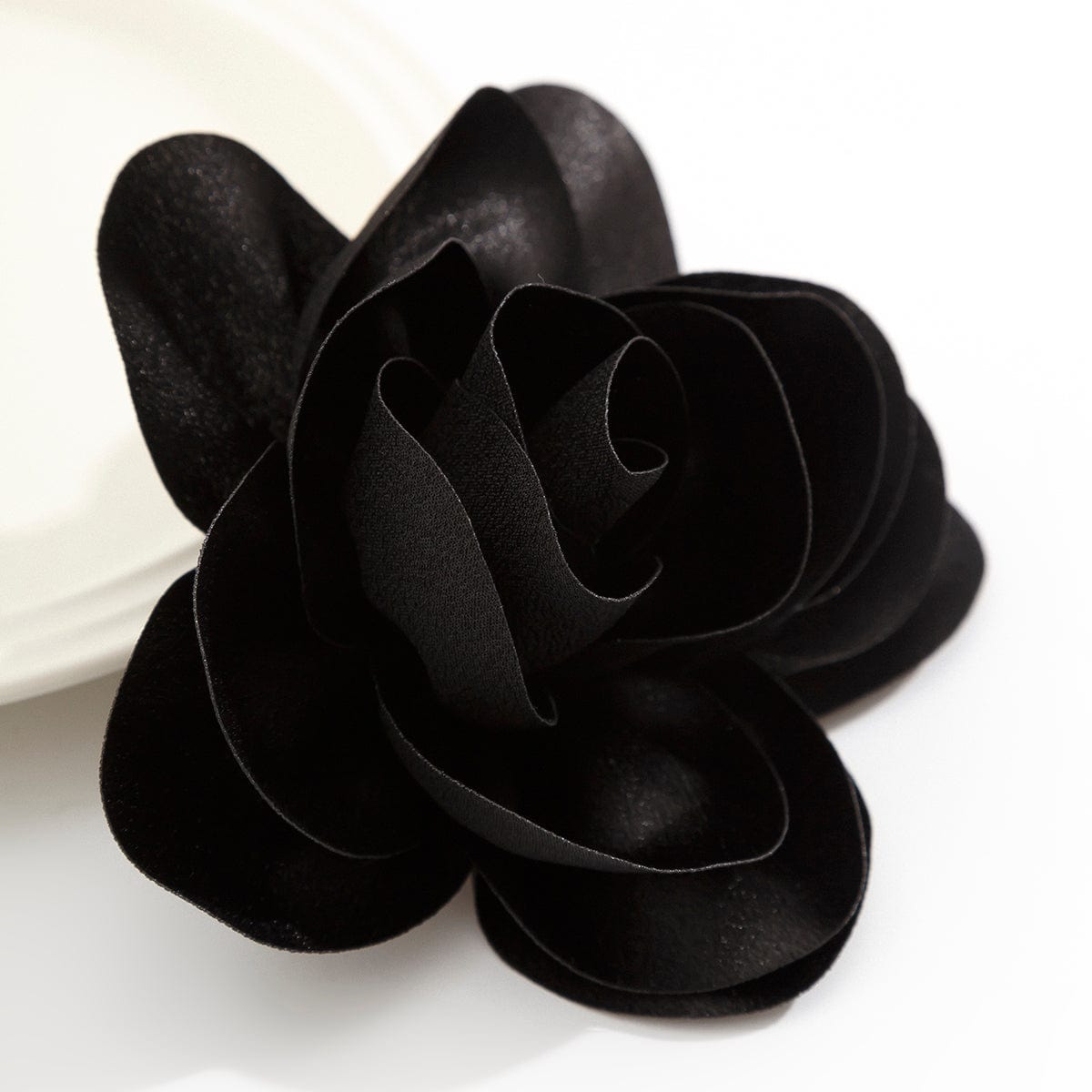 Chic Dainty Rose Flower Satin Pin Brooch