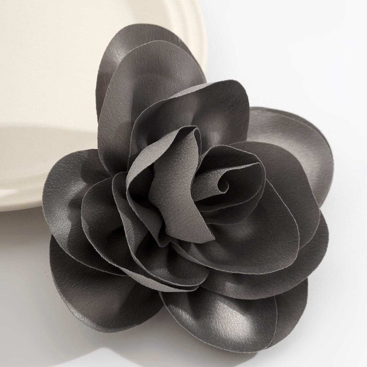 Chic Dainty Rose Flower Satin Pin Brooch