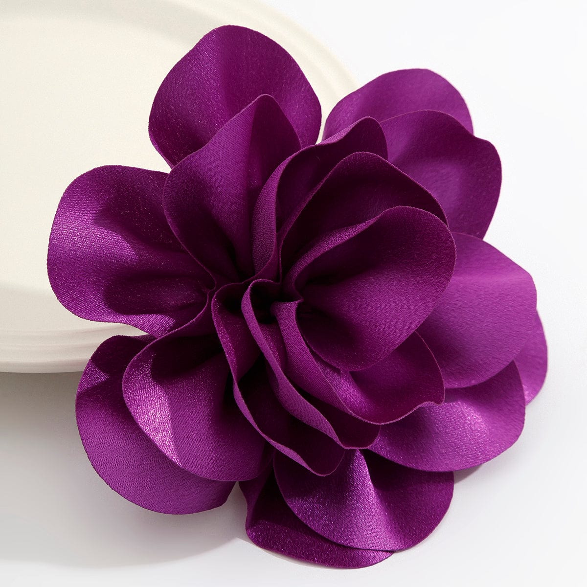 Chic Dainty Rose Flower Satin Pin Brooch