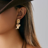 Thumbnail for Chic Dangling Cowboy Hat Boot Heart Star Earrings - ArtGalleryZen