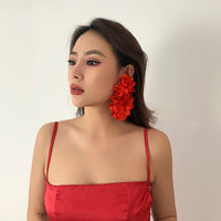 Thumbnail for Chic Dangling Fabric Flower Earrings - ArtGalleryZen