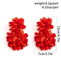 Thumbnail for Chic Dangling Fabric Flower Earrings - ArtGalleryZen