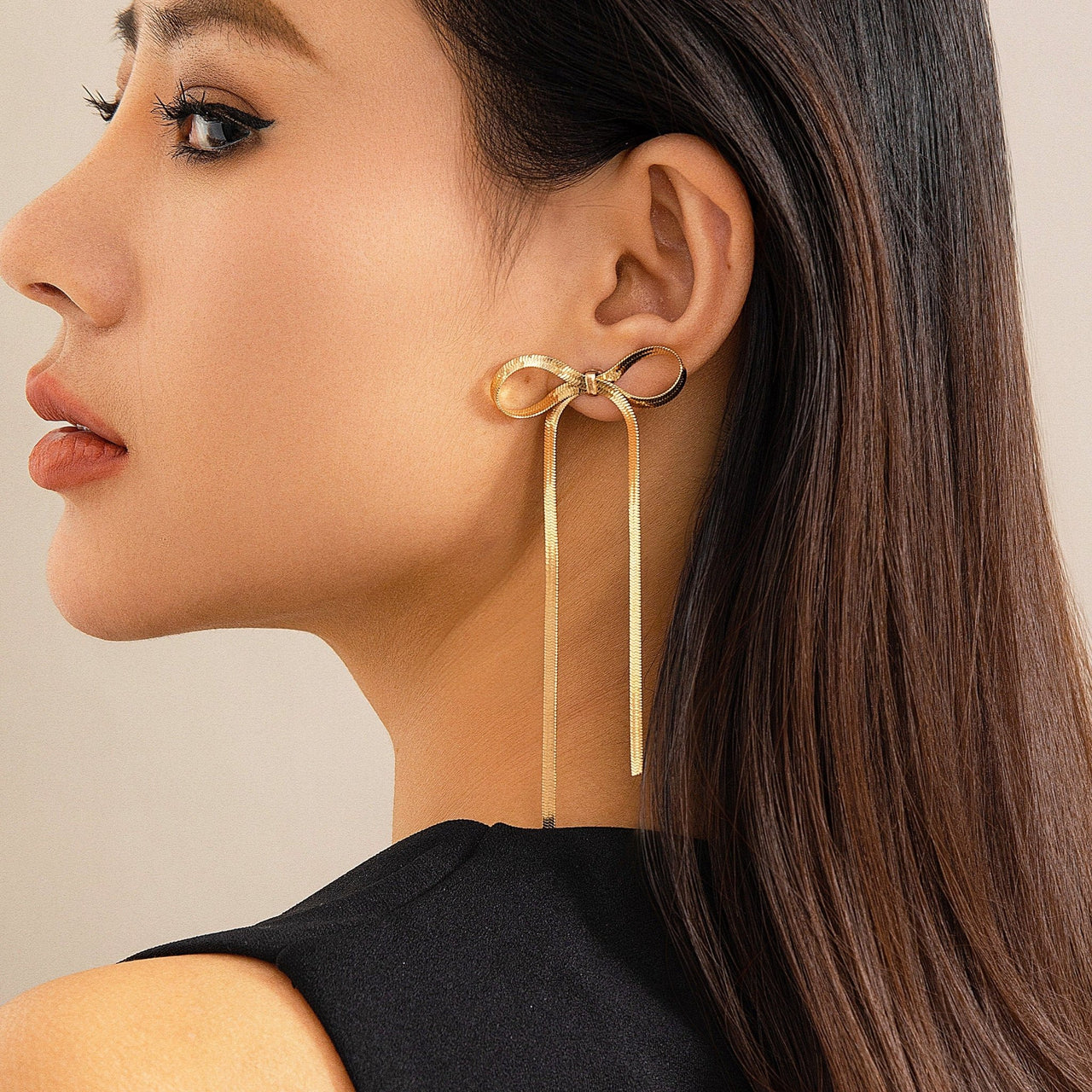 Chic Dangling Ribbon Earrings - ArtGalleryZen