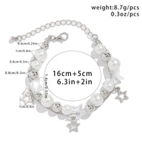 Thumbnail for Chic Elegant Layered Star Tassel Pearl Chain Bracelet - ArtGalleryZen