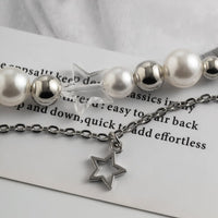Thumbnail for Chic Elegant Layered Star Tassel Pearl Chain Bracelet - ArtGalleryZen