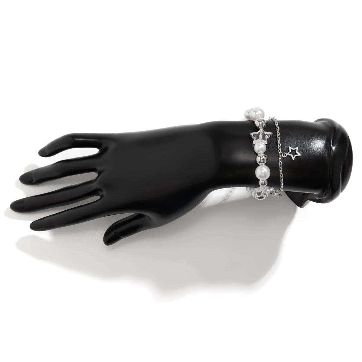 Chic Elegant Layered Star Tassel Pearl Chain Bracelet - ArtGalleryZen