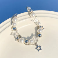 Thumbnail for Chic Elegant Layered Star Tassel Pearl Chain Bracelet - ArtGalleryZen