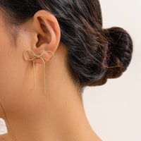 Thumbnail for Chic Elegant Snake Chain Bowknot Dangle Earrings