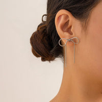 Thumbnail for Chic Elegant Snake Chain Bowknot Dangle Earrings