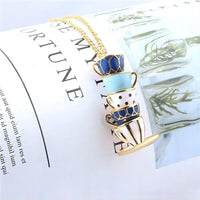 Thumbnail for Chic Enamel Coffee Cup Long Chain Necklace - ArtGalleryZen