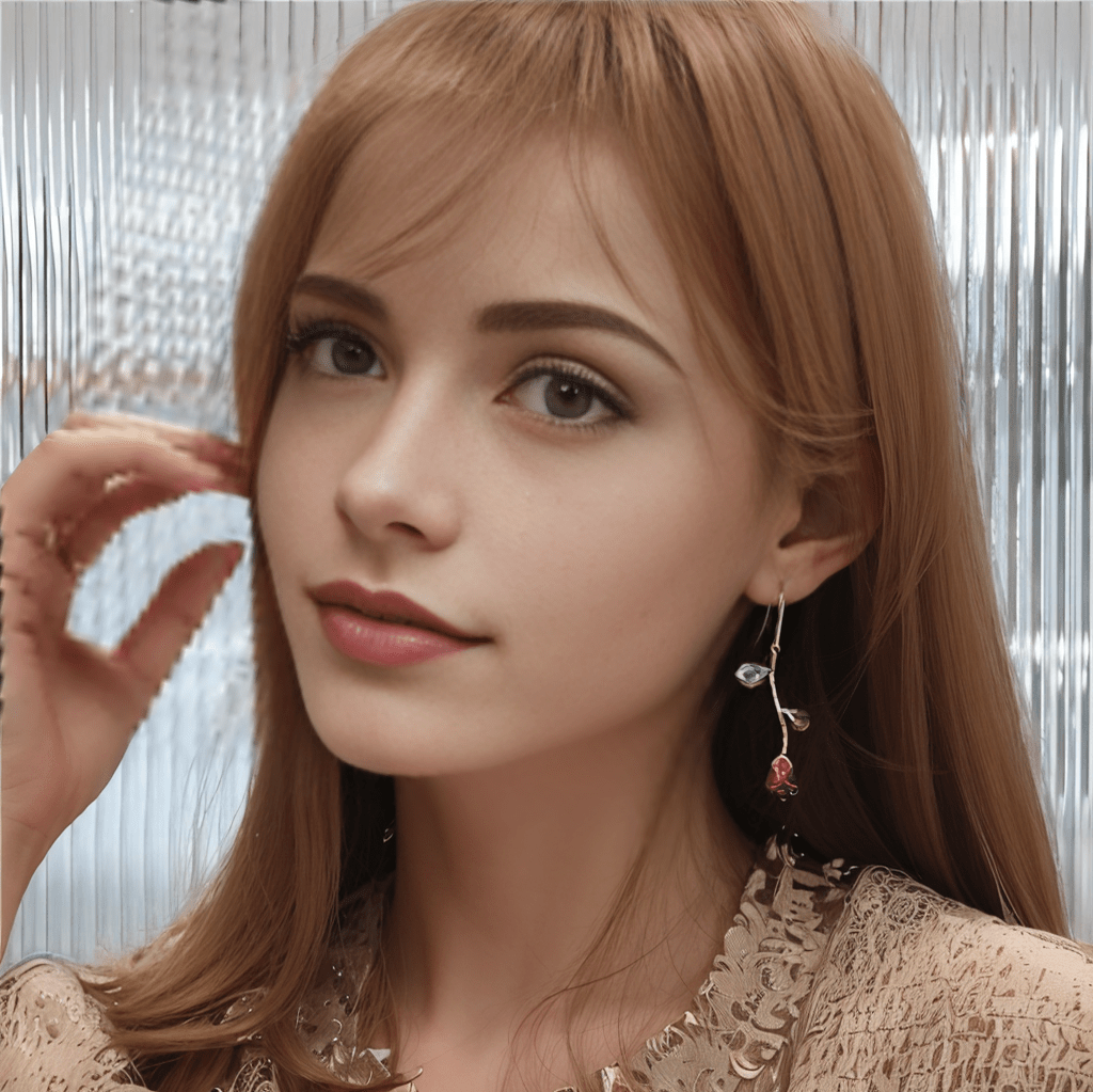 Chic Enamel English Rose Dangle Earrings - ArtGalleryZen