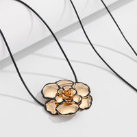 Thumbnail for Chic Enamel Flower Wax Cord String Necklace - ArtGalleryZen