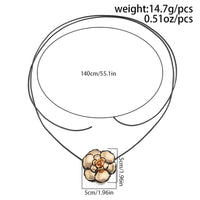 Thumbnail for Chic Enamel Flower Wax Cord String Necklace - ArtGalleryZen