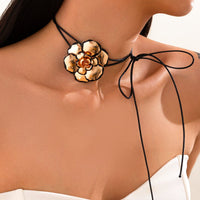Thumbnail for Chic Enamel Flower Wax Cord String Necklace - ArtGalleryZen