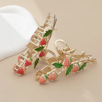 Thumbnail for Chic Enamel Strawberry Hair Claw Clip - ArtGalleryZen