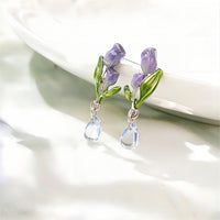 Thumbnail for Chic Enamel Tulip Dangle Earrings - ArtGalleryZen