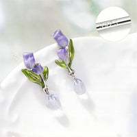 Thumbnail for Chic Enamel Tulip Dangle Earrings - ArtGalleryZen