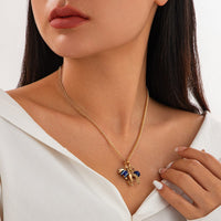 Thumbnail for Chic Evil Eye Elephant Lucky Horseshoe Pendant Cable Chain Necklace - ArtGalleryZen