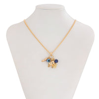 Thumbnail for Chic Evil Eye Elephant Lucky Horseshoe Pendant Cable Chain Necklace - ArtGalleryZen