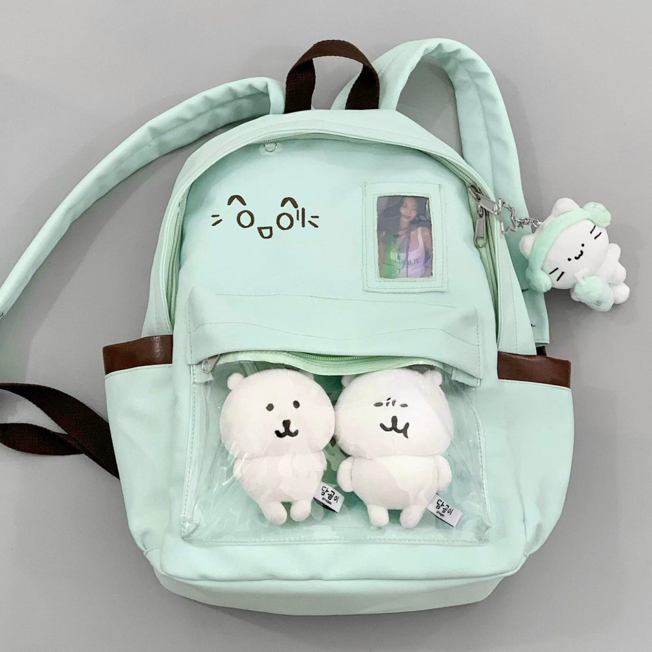 Chic Expression Mint Chocolate Kpop Fan Display Backpack - ArtGalleryZen